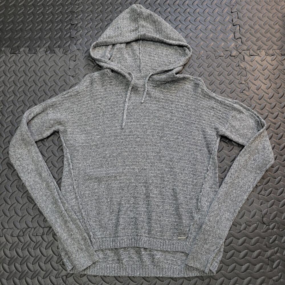 Abercrombie & Fitch Knit Hoodie Sweater Women's S Gray Pullover Casual Preppy